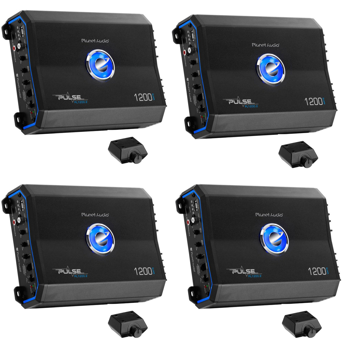 Planet Audio 1200W 2 Channel Full Range Class A/B MOSFET Amplifier (4 Pack)