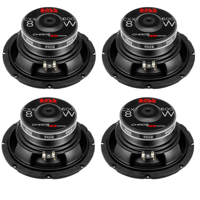 BOSS Audio Systems 600-Watt 8-Inch Car Subwoofer Audio Speaker, Single (4 Pack)
