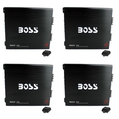 BOSS Audio R6002 1200W 2-Channel MOSFET Car Audio Amplifier Amp+Remote (4 Pack)