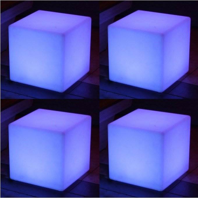 Main Access 16" Pool Spa Waterproof Color-Changing LED Light Cube Seat (4 Pack) - VMInnovations