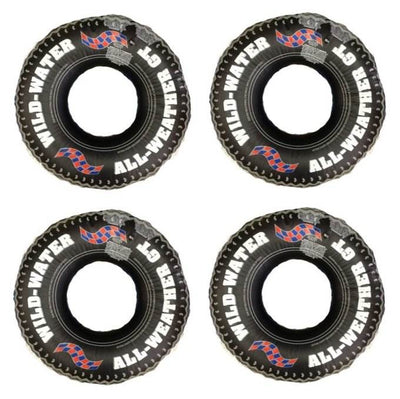 4) Swimline 902136" Inflatable Swimming Pool River Lake Floating Tire Tube Rings