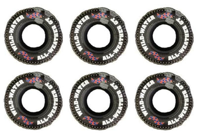 6) Swimline 902136" Inflatable Swimming Pool River Lake Floating Tire Tube Rings