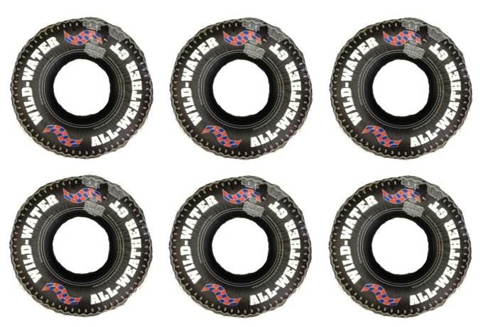 6) Swimline 902136" Inflatable Swimming Pool River Lake Floating Tire Tube Rings