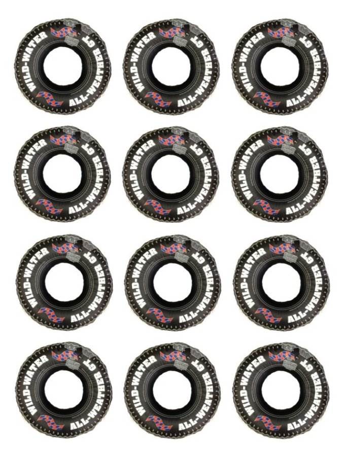 Swimline 902136 Inflatable Swimming Pool Lake Floating Tire Tube Rings (12 Pack)