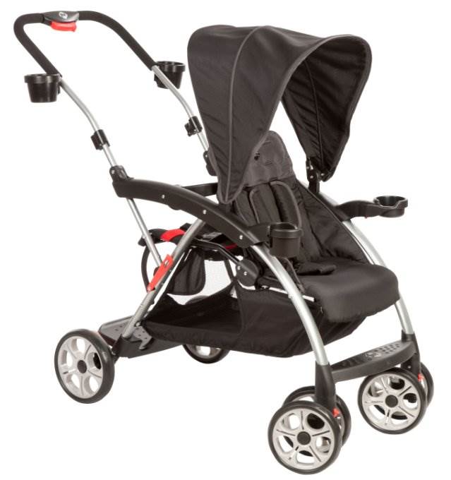 Safety 1st Stand OnBoard Double Baby Stroller - Classic Black - Open Box!