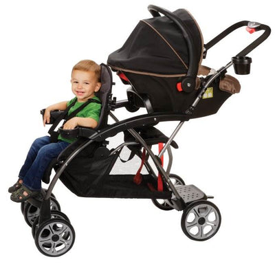 Safety 1st Stand OnBoard Double Baby Stroller - Classic Black - Open Box!