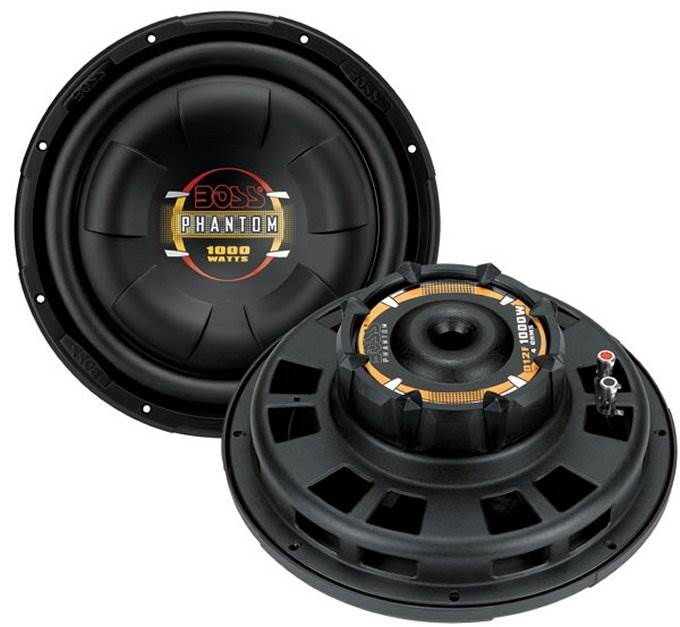 2) BOSS D12F 12" 2000W Car Audio Shallow/Slim Mount Subwoofers + 2) Sub Boxes