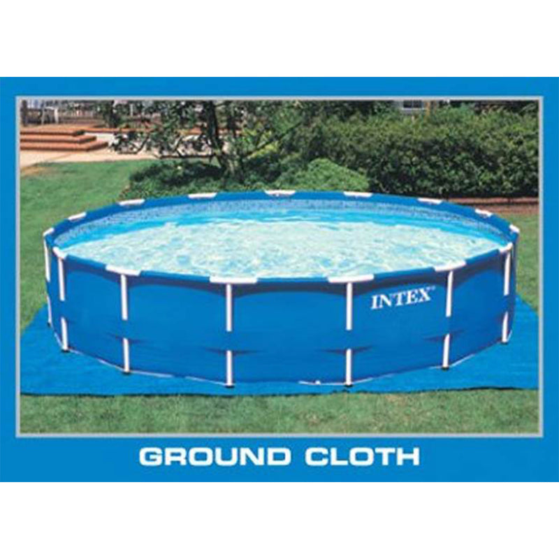 Intex 18ft x 48in Metal Frame Above Ground Round Family Swimming Pool Set & Pump