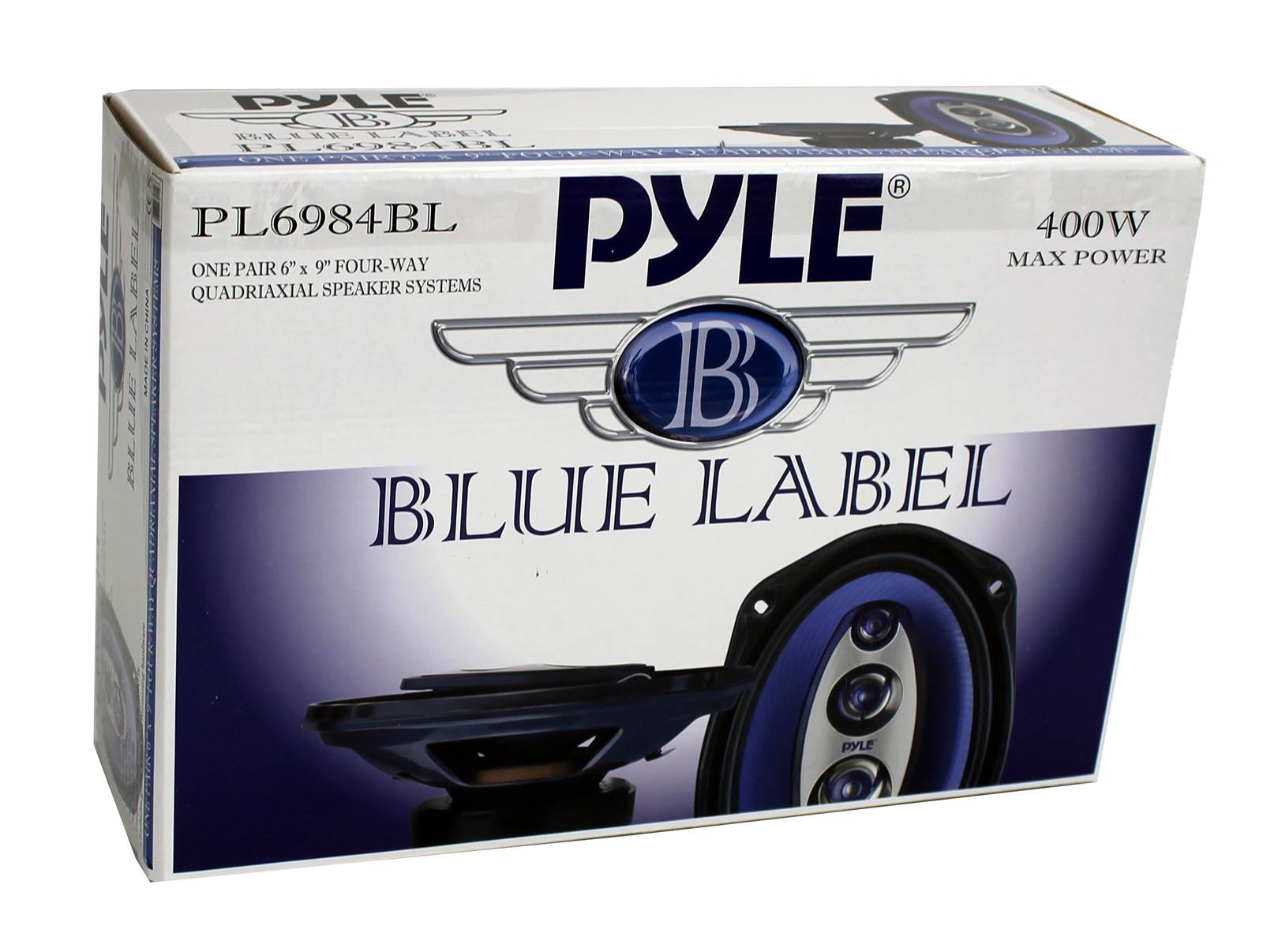 Pyle PL6984BL 6x9" 800 Watts 4-Way Car Coaxial Speakers Audio Stereo Blue