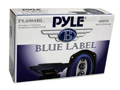 Pyle PL6984BL 6x9" 800 Watts 4-Way Car Coaxial Speakers Audio Stereo Blue