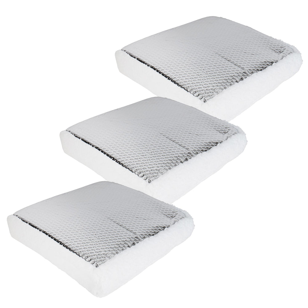 Camco 14" RV Vent Insulator Cover, Skylight Reflective Surface, White, 3 Pack