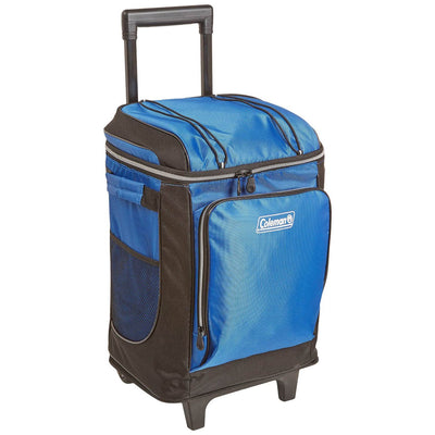 Coleman 42 Can Wheeled Soft-Sided Cooler with Telescoping Handle, Blue (4 Pack)