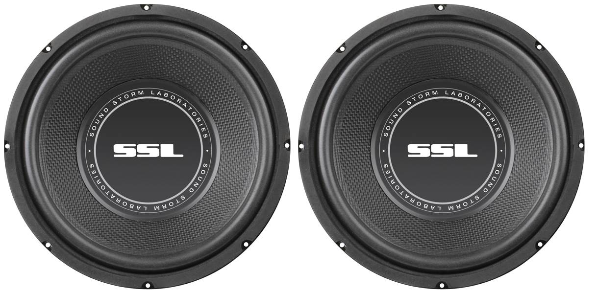 SoundStorm SSL SS12 12" 1600W Car Subwoofers Power Subs Audio Woofers Stereo, 2 Pack