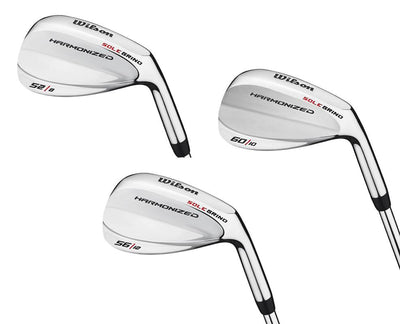 WILSON 52°, 56° & 60° Men's RH Harmonized Silver Wedge Golf Club Set (Open Box)