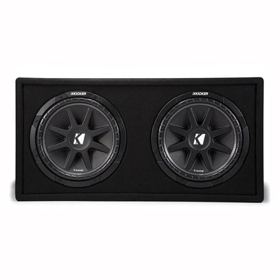 KICKER DC12 DUAL 12" 600 Watt Car Subwoofers +Box + 1500W Amplifier + VM Amp Kit