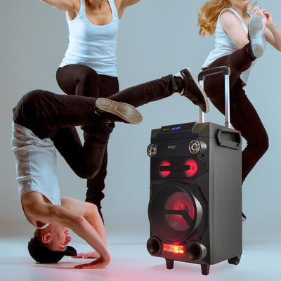 Pyle PA Loudspeaker Portable Bluetooth Karaoke Speaker System w/ Mic (2 Pack) - VMInnovations