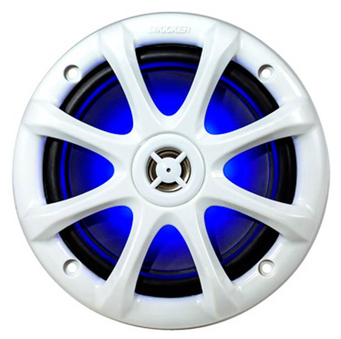 2) New Kicker 11KM6LW 6" 195W 2-Way Marine Boat/ATV Waterproof Speakers White