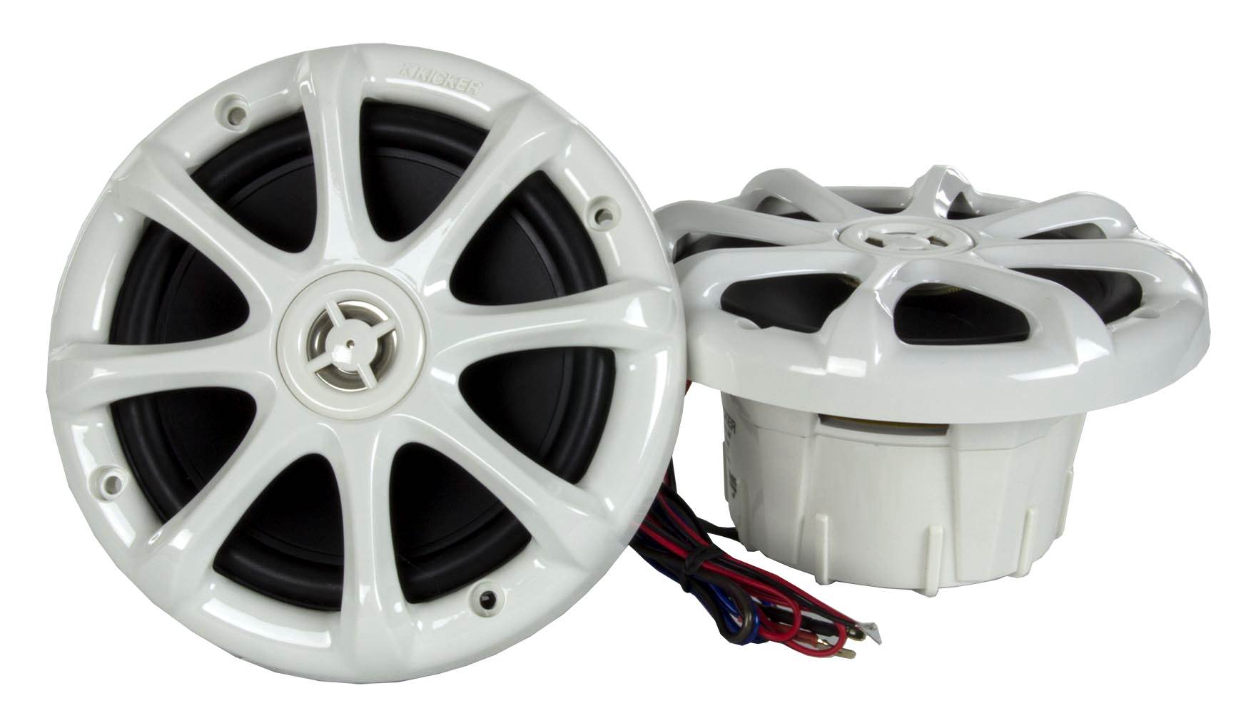 2) New Kicker 11KM6LW 6" 195W 2-Way Marine Boat/ATV Waterproof Speakers White