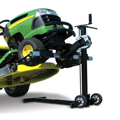 MoJack Flat Folding 500lb max Riding Lawn Mower Lift Jack, Certified Refurbished