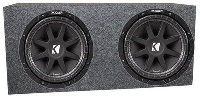 2) Kicker 43C154 Comp C15-4 15" Car Audio Subwoofers + Sealed Sub Box Enclosure