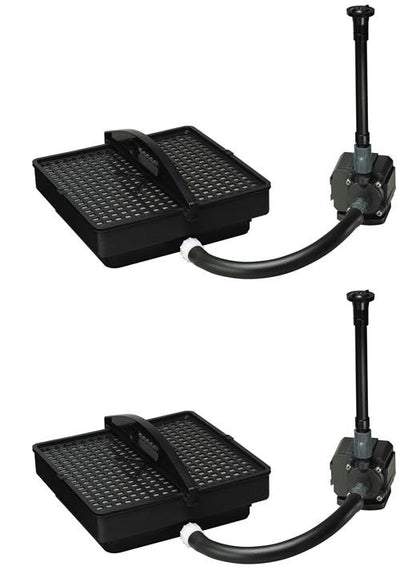 (2) PONDMASTER 1700 Pond Fountain Pump Filter Kits & Fountain Head Sets - 02217