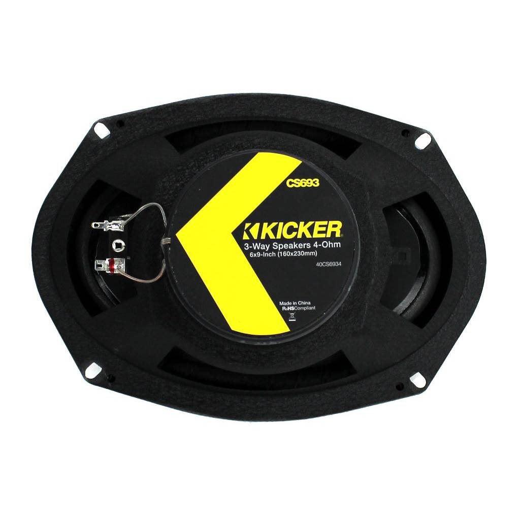 Kicker 6 x 9 Inch 450W 3 Way Car Audio Coaxial Stereo Speakers (2 Pack) | CS6934