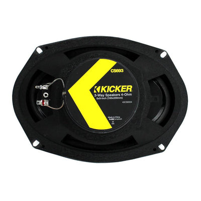 Kicker 6 x 9 Inch 450W 3 Way Car Audio Coaxial Stereo Speakers (2 Pack) | CS6934
