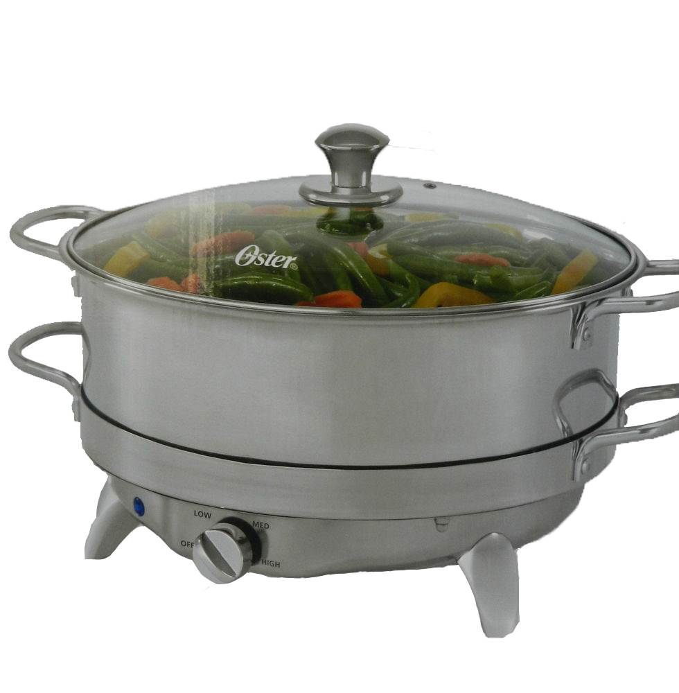 Oster CKSTBSCDR65 6.5 Qt Electric Round Chafing Dish Stainless - Slightly Used
