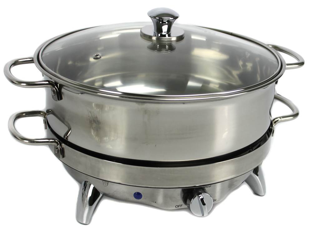Oster CKSTBSCDR65 6.5 Qt Electric Round Chafing Dish Stainless - Slightly Used