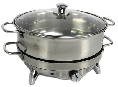 Oster CKSTBSCDR65 6.5 Qt Electric Round Chafing Dish Stainless - Slightly Used