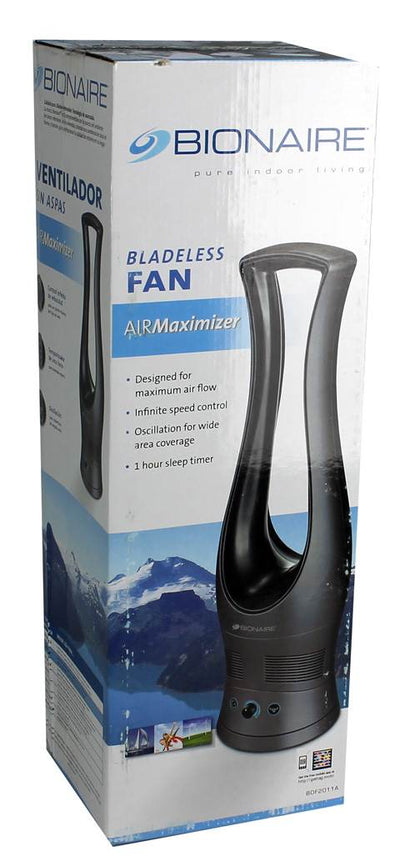 New Bionaire BDF2011A-BM 20" Bladeless Home/Office Table Air Fan Cooling - Gray