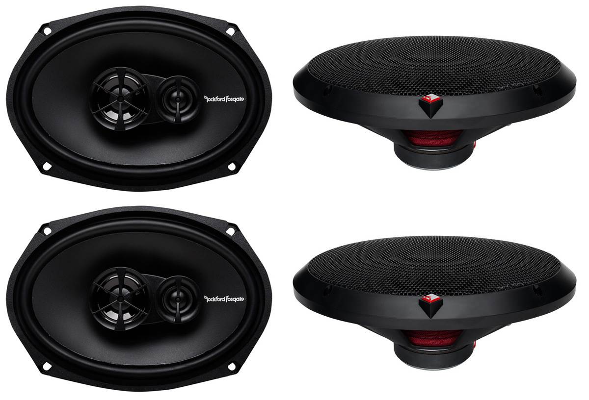 Rockford Fosgate R169X3 Prime 6x9” 3 Way Full-Range Coaxial Car Speaker, 4 Pack