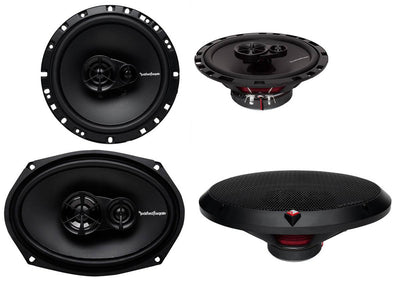 Rockford Fosgate R169X3 6x9" 260W & R165X3 6.5" 3 Way Car Speaker Set, 4 Pack