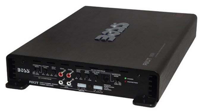 BOSS R4004 1600W 4-Channel Car Audio Power Amplifier w/Remote + 4 Gauge Amp Kit