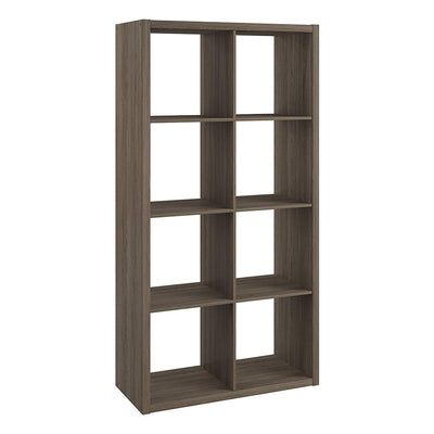 ClosetMaid Bookcase Open Back 8-Cube Storage Organizer, Graphite Gray (Open Box)