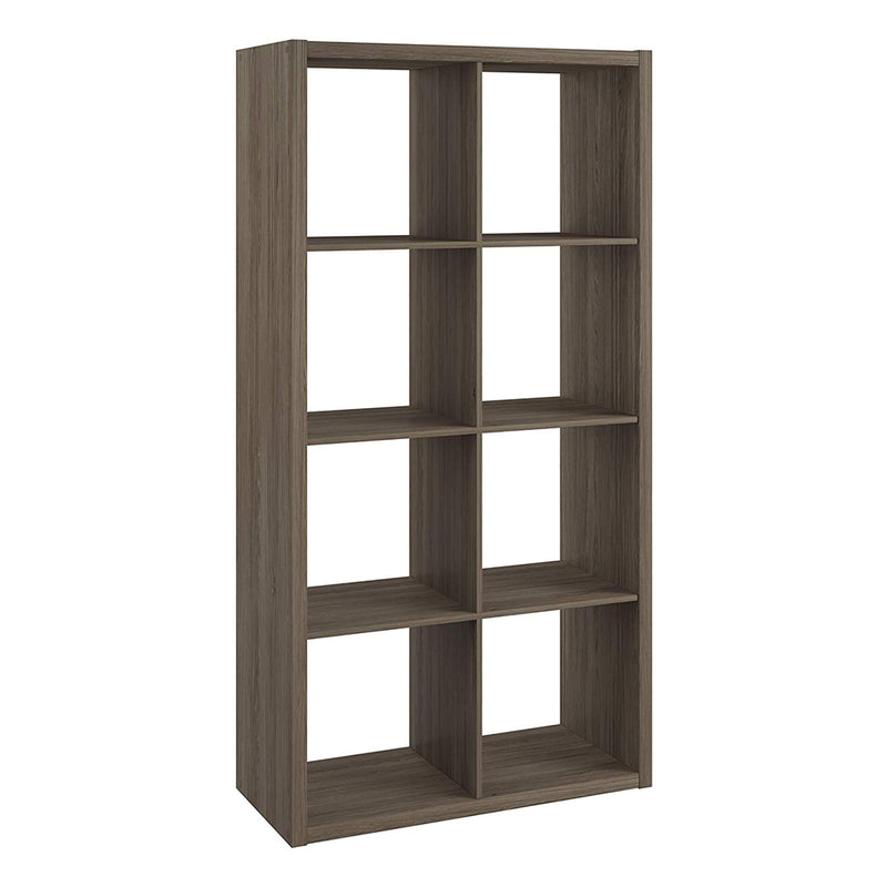 ClosetMaid Decorative Bookcase Open Back 8-Cube Storage Organizer, Graphite Gray