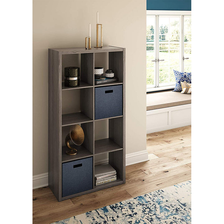 ClosetMaid Bookcase Open Back 8-Cube Storage Organizer, Graphite Gray (Used)