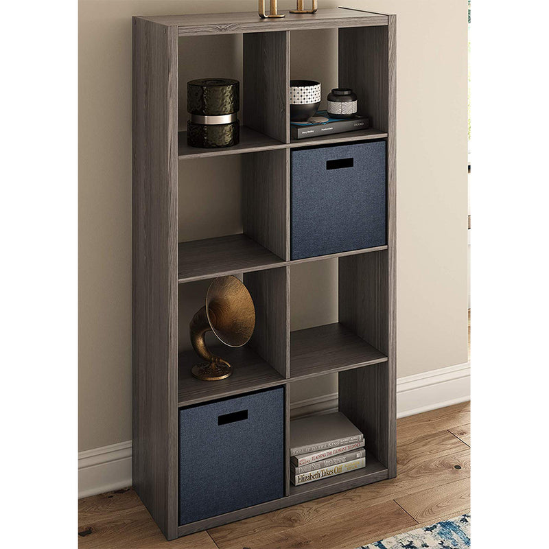 ClosetMaid Bookcase Open Back 8-Cube Storage Organizer, Graphite Gray (Open Box)