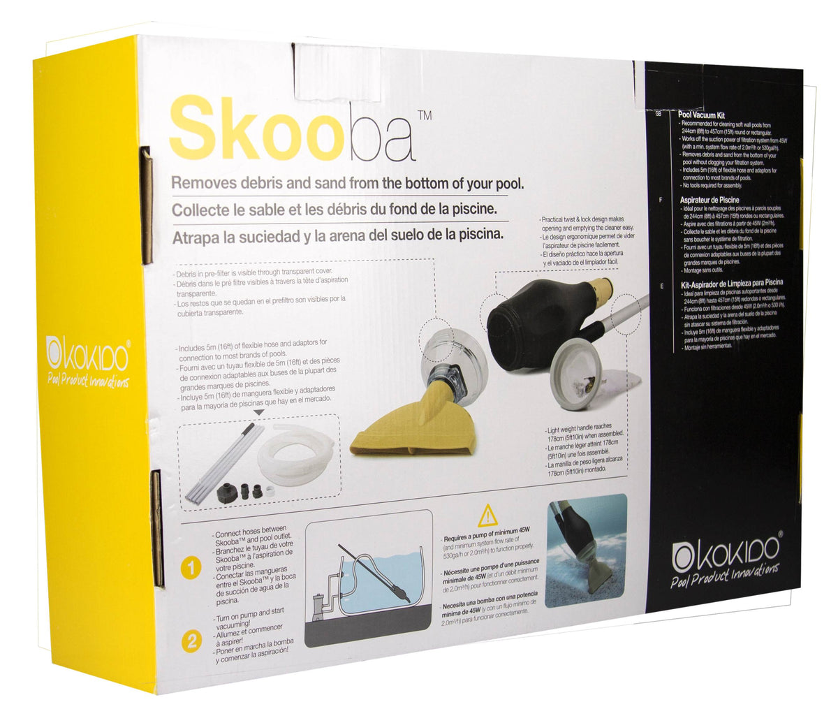 Kokido Skooba Above Ground Swimming Pool Vacuum Intex Inflatable Pools (Used)