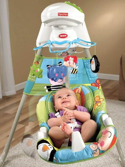 Fisher Price Discover n' Grow Baby Cradle & Swing w/ Music | W9507