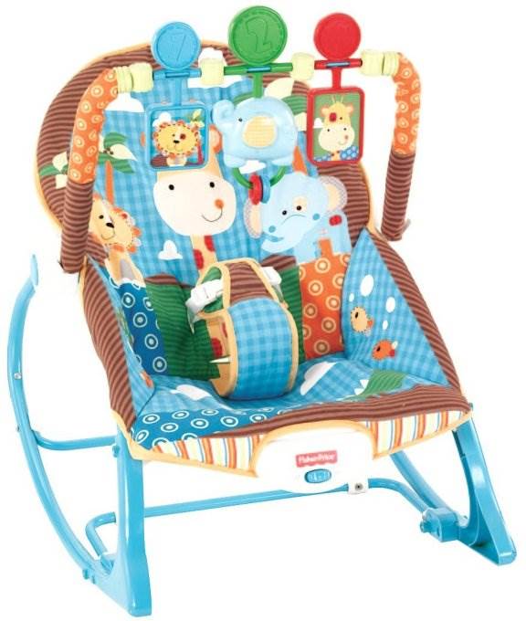 Fisher Price Infant to Toddler Rocker Seat Bouncer w/Toy Bar Y7872 - Open Box