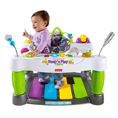 Fisher Price Little Superstar Step n' Play Baby Spinning Bouncer Piano | V4357