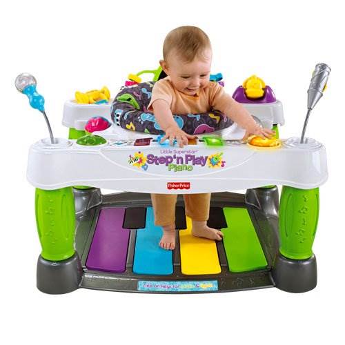 Fisher Price Little Superstar Step n' Play Baby Bouncer Piano | V4357 (Open Box)