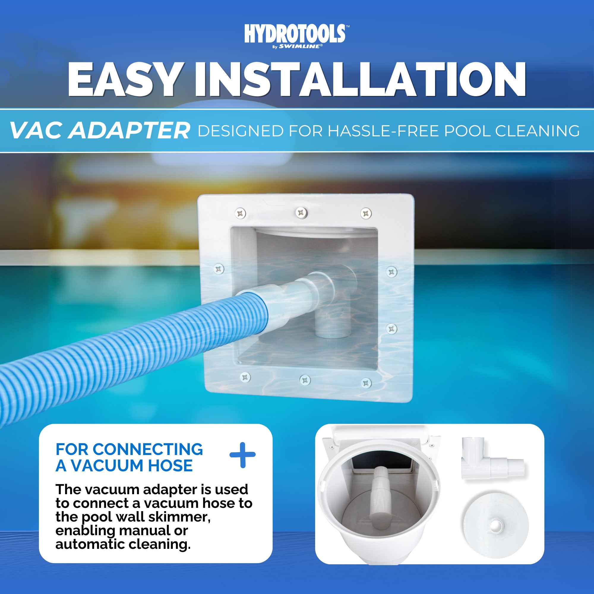 Hydro Tools Above Ground Pool Complete Standard ABS Thru-Wall Skimmer (Open Box) - VMInnovations