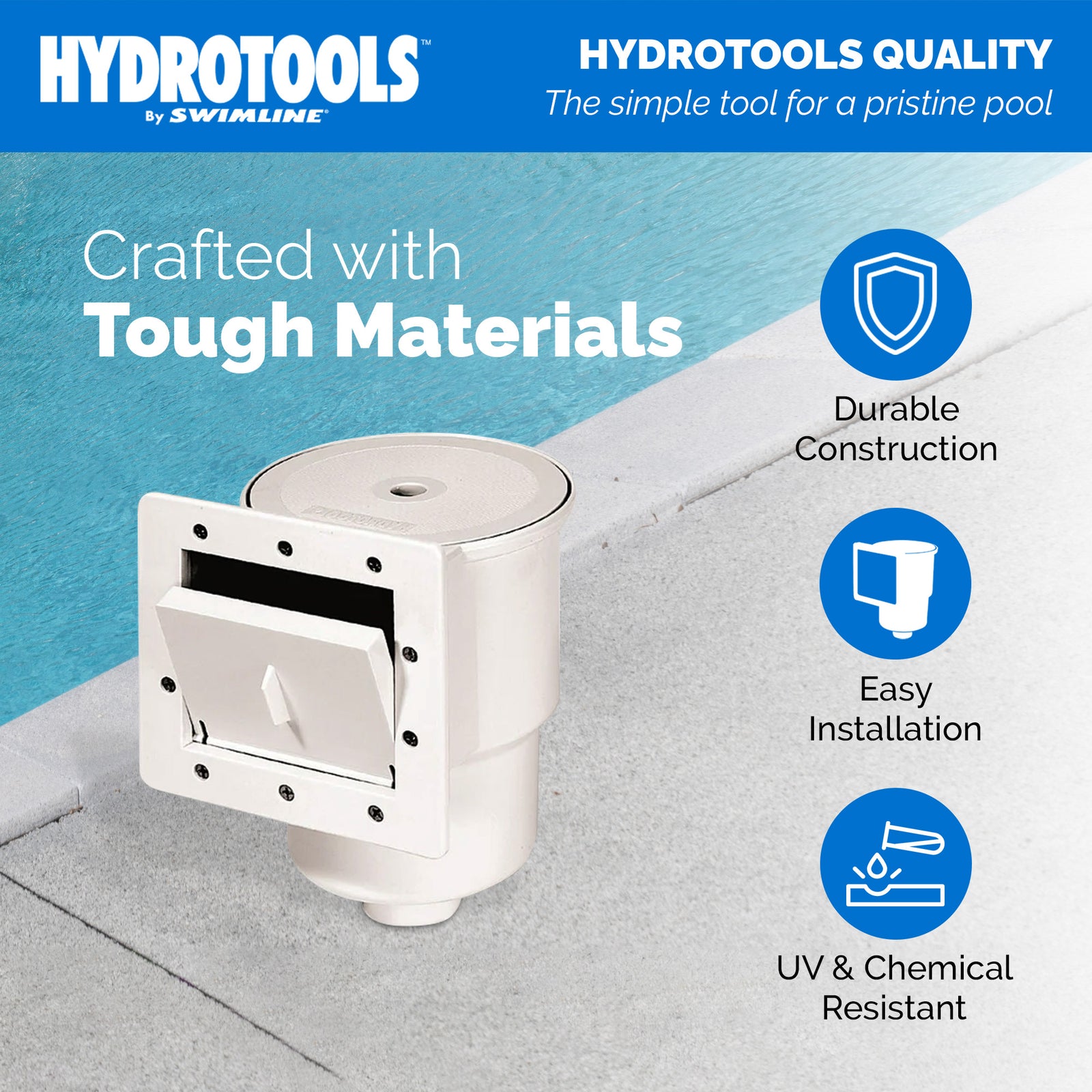 Hydrotools Standard ABS Thru-Wall Pool Skimmer (Used) (2 Pack) - VMInnovations