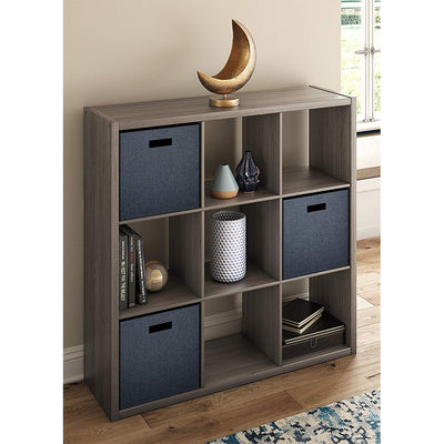 ClosetMaid Bookcase Open Back 9-Cube Storage Organizer, Graphite Gray(For Parts) - VMInnovations