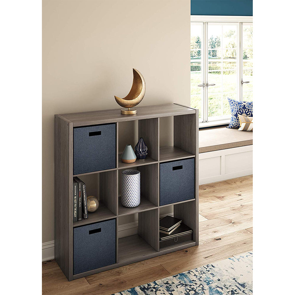 ClosetMaid Bookcase Open Back 9-Cube Storage Organizer, Graphite Gray(For Parts)