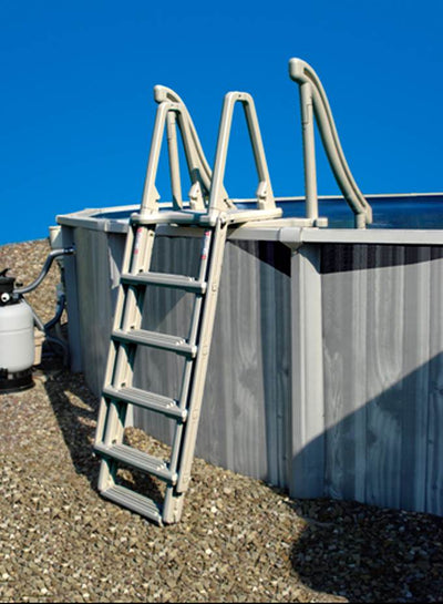 Confer Gray 4-Step Above Ground Swimming Pool Smart Step/Ladder Entry System - VMInnovations