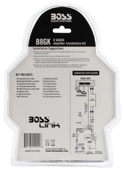 Boss B8GK 8 Gauge Car Amplifier Kit Wiring Installation+RCA -Missing Fuse Holder