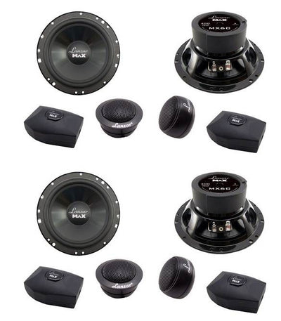 4) NEW LANZAR MX6C 6.5" 400W 2-Way Component Car Audio Speakers Stereo 6-1/2"